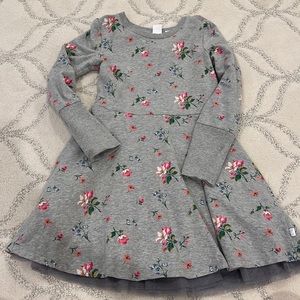 GAP Girls Long Sleeve floral cotton tulle Skirt Dress sz M